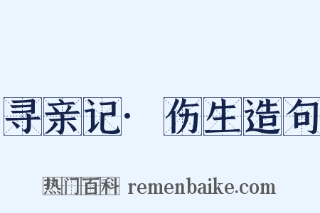 寻亲记·伤生造句是什么意思的图片
